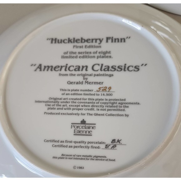 Set of 5 Porcelaine Etienne Collector‎ Plates American Classics - Picture 8 of 11